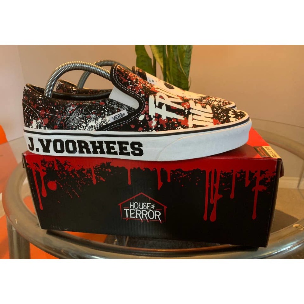 Vans Slip Ons Friday The 13th Halloween Freddy Krueger Size 9 Supreme WTAPS